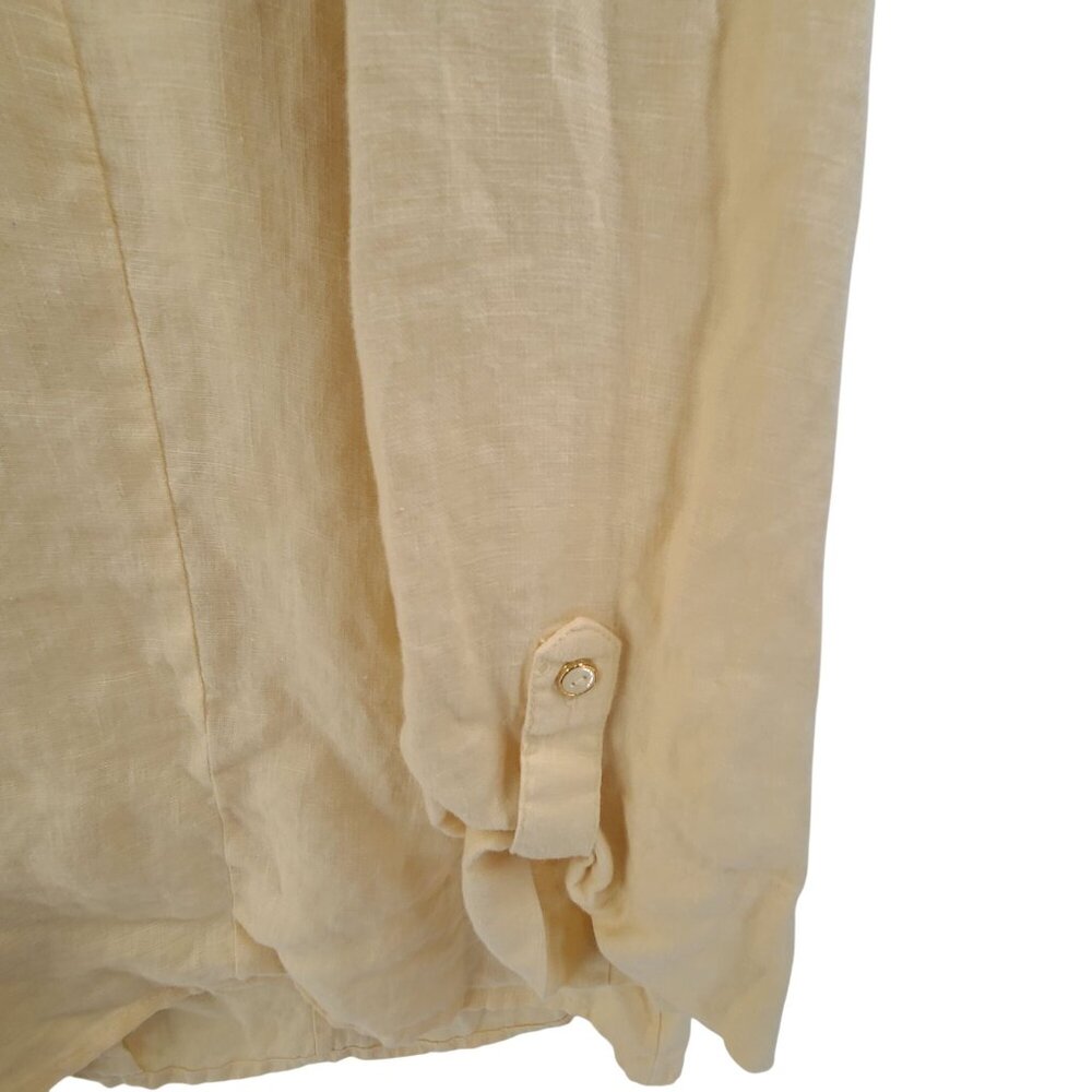 Jm Collection Button Front Roll Tab Sleeve Shirt … - image 6